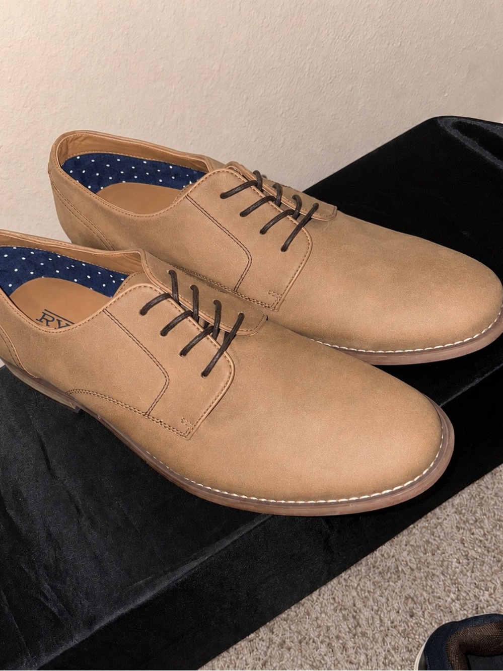 Hawker Rye Abuelo Sport Men's Derby Shoes Tan Canvas Oxfords Size 13 M